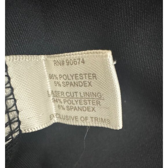 Boston Proper Black Laser Cut Long Sleeve Zip Jacket w/Pockets Sz XS Athleisure - Picture 8 of 10